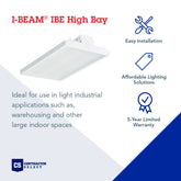 Lithonia Lighting IBE 12LM MVOLT 40K LED Linear High Bay Light, 4000k, 107 watts, Cool White
